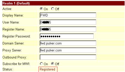 AIRLIVE VOIP-111A - Service Domain Settings - 1