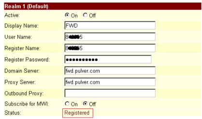 AIRLIVE VOIP-111A - Service Domain Settings - 1