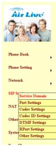 AIRLIVE VOIP-111A - SIP setting-Codec setting - 1