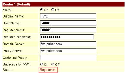 AIRLIVE VOIP-111A - Service Domain Settings - 1