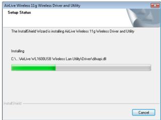 AIRLIVE WL-1600USB - The system starts software installation of the WLAN USB adapter. - 1