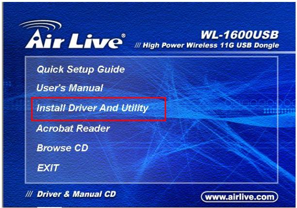 AIRLIVE WL-1600USB - Instale o Driver e o Utilário - 1