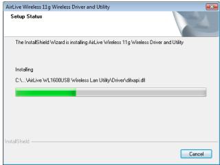 AIRLIVE WL-1600USB - Il sistema avviera l'installazione del software dell'adattatore WLAN USB. - 1
