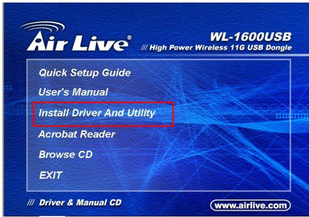 AIRLIVE WL-1600USB - Instalacja Sterowników i Oprogramgowania - 1