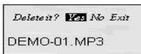 INVION WMA MP3 PLAYER WITH USB STICK - Borrar archive - 2