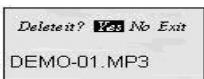 INVION WMA MP3 PLAYER WITH USB STICK - Effacer musique/fichier - 2
