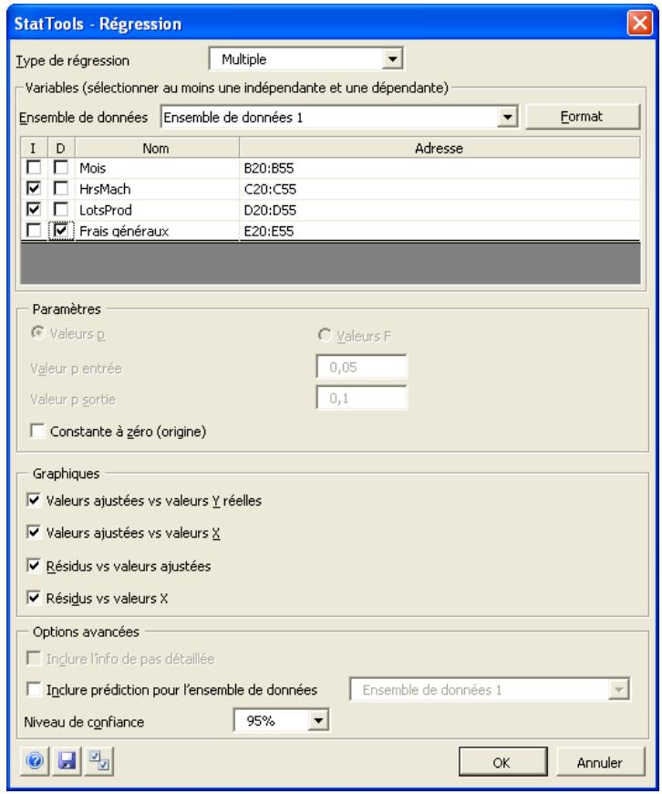 PALISADE STATTOOLS 5.5 - Effectue des analyses de régression sur un ensemble de variables. - 1
