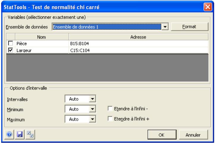 PALISADE STATTOOLS 5.5 - Vérifie si les données observées pour une variable sont normalement distribuées. - 1