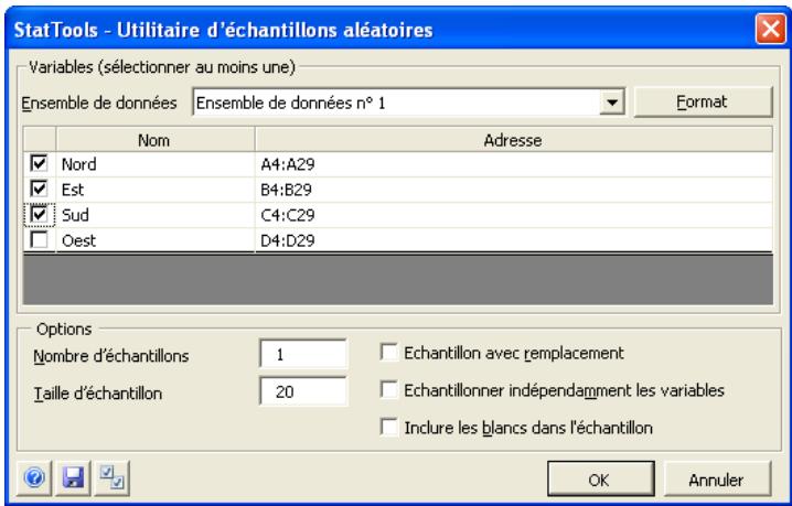 PALISADE STATTOOLS 5.5 - Génére des échantillons aléatoires au départ des variables sélectionnées. - 1