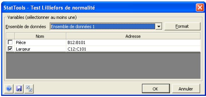 PALISADE STATTOOLS 5.5 - Vérifie si les données observées pour une variable sont normalement distribuées. - 1