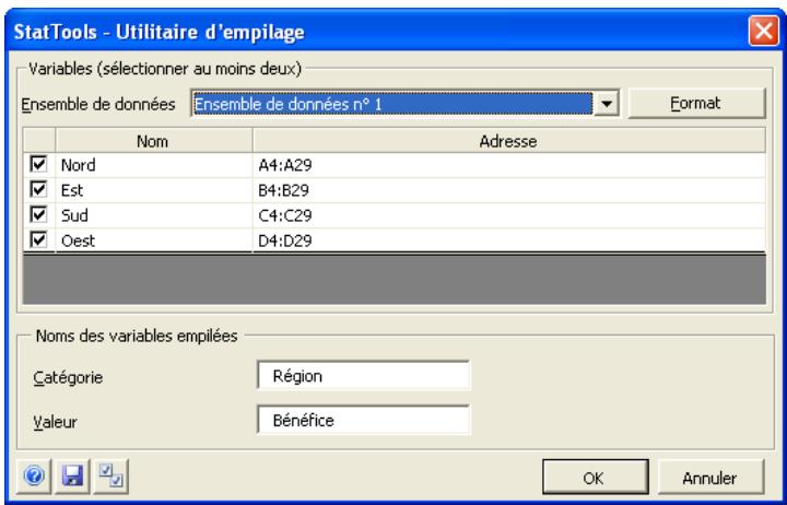 PALISADE STATTOOLS 5.5 - Variables empiliées et desempilées - 2