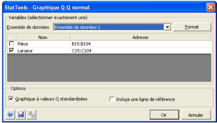 PALISADE STATTOOLS 5.5 - Vérifie si les données observées pour une variable sont normalement distribuées. - 1