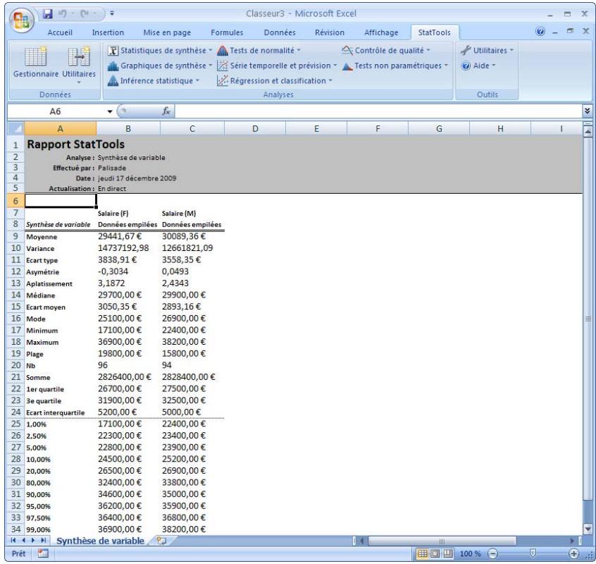 PALISADE STATTOOLS 5.5 - Formules vs valuers - 1