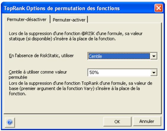 PALISADE TOPRANK 5.5 - Permutation des fonctions @RISK - 1