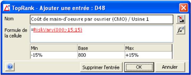 PALISADE TOPRANK 5.5 - Commande Ajouter une entrée - 1