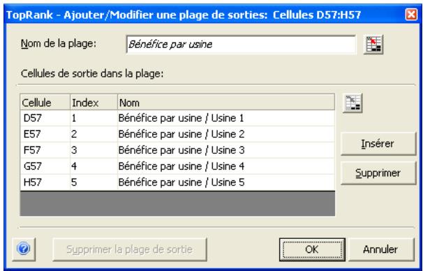 PALISADE TOPRANK 5.5 - Comment ajouter une plage de sortie d'analyse d'hypothèses - 1
