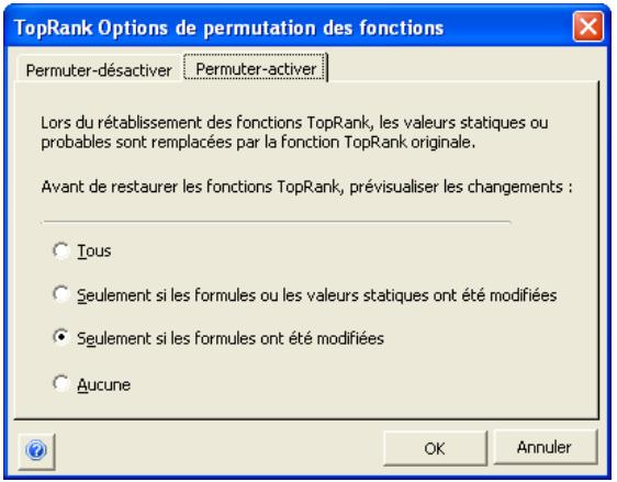 PALISADE TOPRANK 5.5 - Permutation des fonctions @RISK - 2