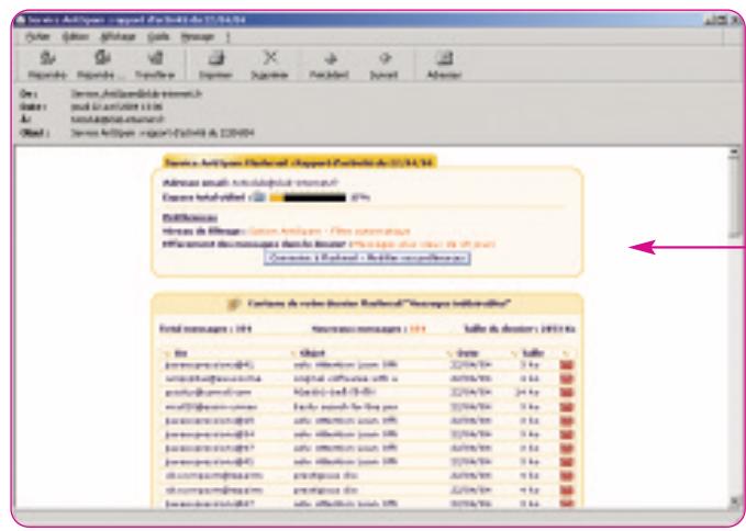 CLUB INTERNET ANTI SPAM - Les principales fonctionnalités - 3