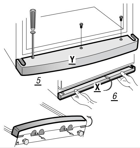 BRANDT UL2210 - Comment enlever la plinthe - 1