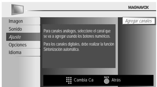 MAGNAVOX 22MF330B - Agregar Canales - 2