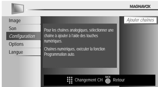MAGNAVOX 22MF330B - Ajouter Chaînes - 2