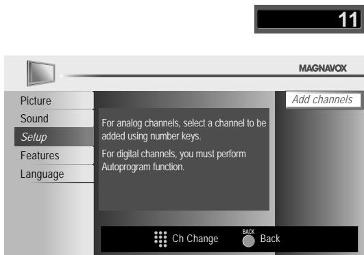 MAGNAVOX 22MF330B - Add Channels - 1