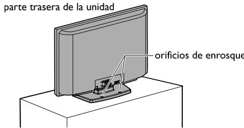 MAGNAVOX 22MF330B - Fijación de la Unidad al Soporte de TV - 1