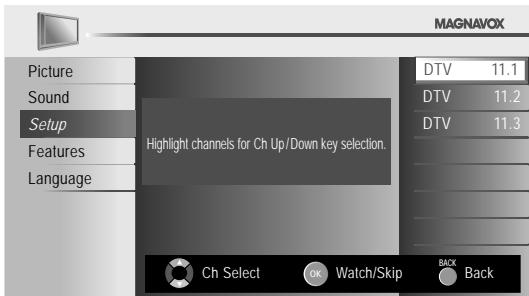 MAGNAVOX 22MF330B - Channel List - 1