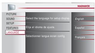 MAGNAVOX 22MF339B - Language Selection - 3