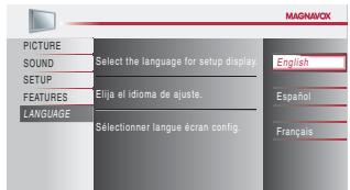 MAGNAVOX 22MF339B - Language Selection - 5