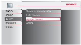 MAGNAVOX 22MF339B - Agregar Canales - 5