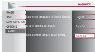 MAGNAVOX 22MF339B - Sélection de la Langue - 5
