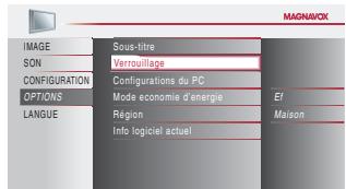 MAGNAVOX 22MF339B - Verrouillage - 5