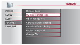 MAGNAVOX 22MF339B - B.US Movie ratings lock - 2