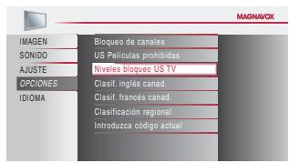 MAGNAVOX 22MF339B - Niveles Bloqueo US TV - 2