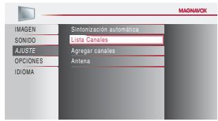 MAGNAVOX 22MF339B - Listede Canales - 5