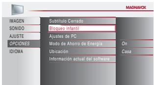 MAGNAVOX 22MF339B - Bloqueo Infantil - 5