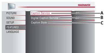 MAGNAVOX 22MF339B - Closed Caption - 5