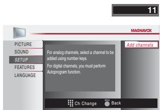 MAGNAVOX 22MF339B - Add Channels - 9