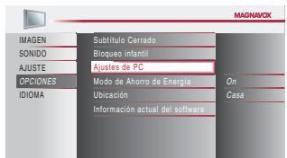 MAGNAVOX 22MF339B - Ajustes de PC - 5