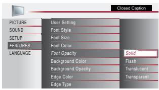 MAGNAVOX 22MF339B - Font Opacity - 1