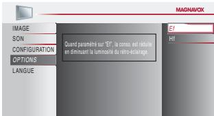 MAGNAVOX 22MF339B - Utilisez [Curseur / ] pour sélectionner le mode désiré, puis appuyez sur [OK]. - 2