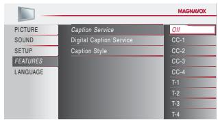MAGNAVOX 22MF339B - Caption Service - 4