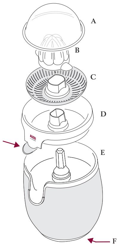 ALESSI SG63 W - BESCHREIBUNG DES GERÄTES - 1