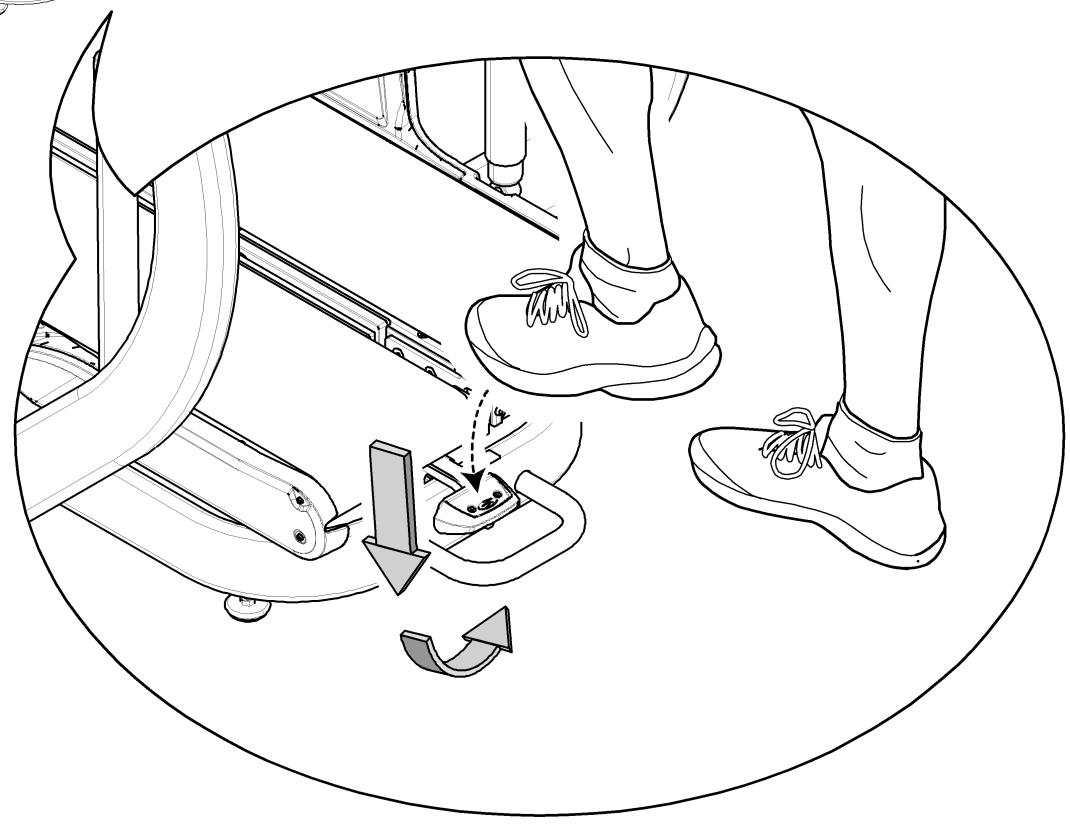 BOWFLEX TC5500 - Applying the Treadle Locking Lever - 2