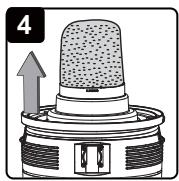 EWT CS5 COMFORT - EINSETZEN UND REINIGEN DES SCHAUMSTOFFFILTERS - 4