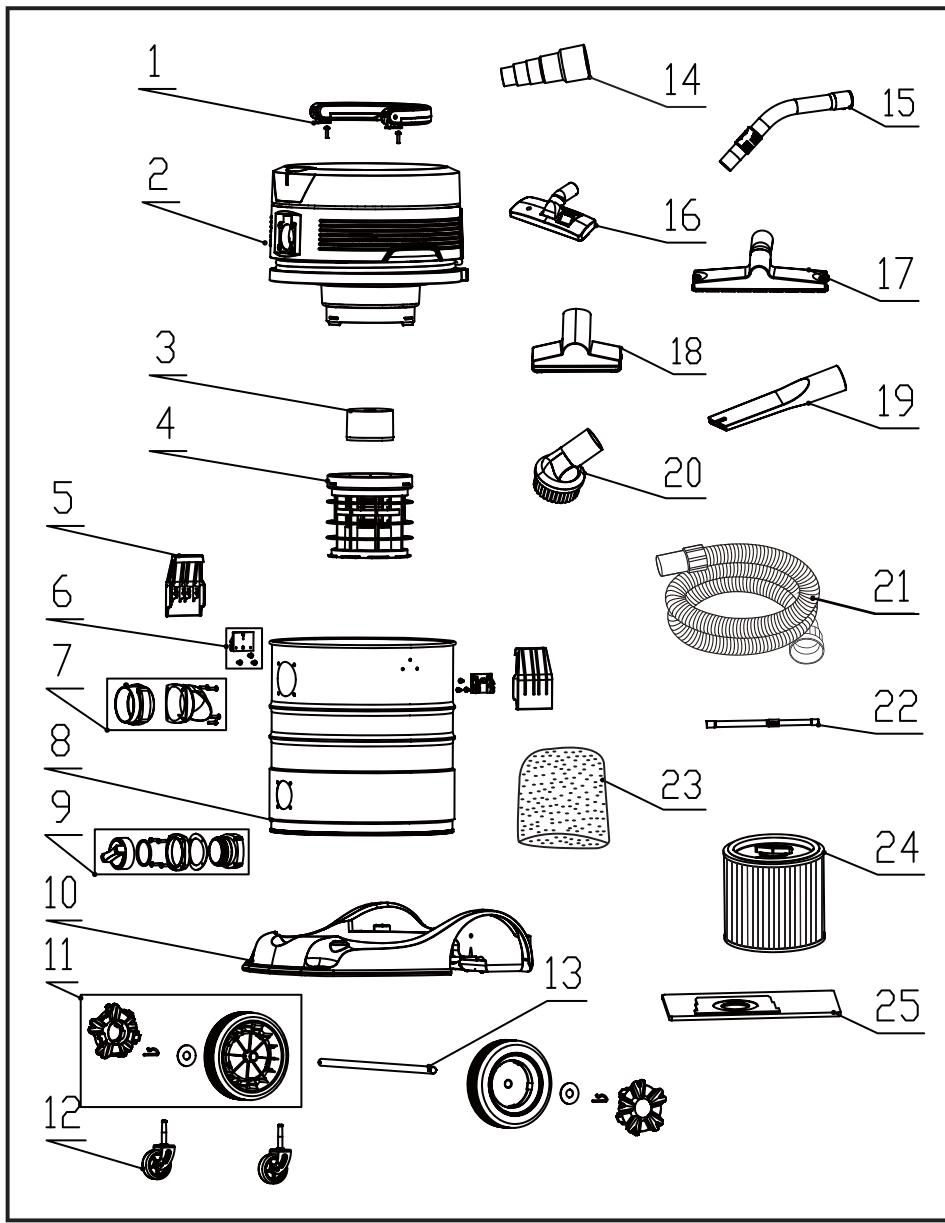 EWT CS5 COMFORT - EXPLODED VIEW PARTS LIST - 1