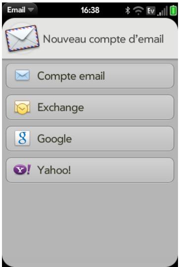 PALM PALM PRE 2 - Configuration de l'application email - 1