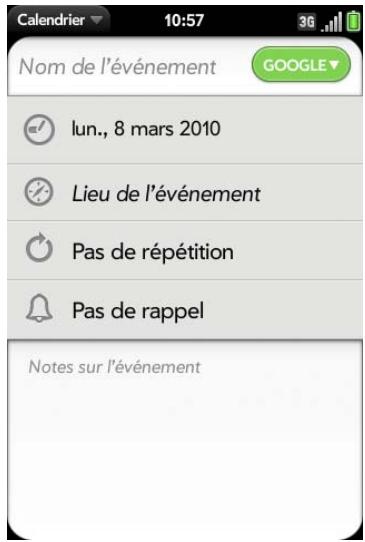 PALM PALM PRE 2 - Création d'un événement se déroulant sur une journée entière (sans heures) - 1