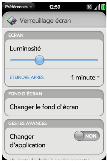 PALM PALM PRE 2 - Activation et désactivation des gestes avancés - 1